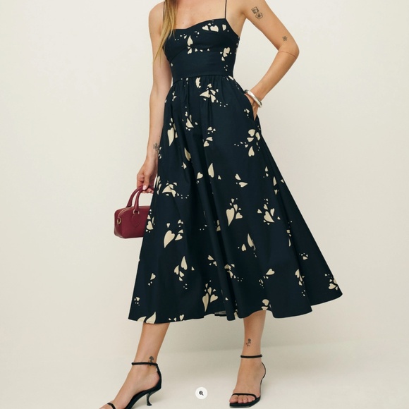 Reformation Cotton Vinny Dress, Lover print - Size 4 - Picture 1 of 9